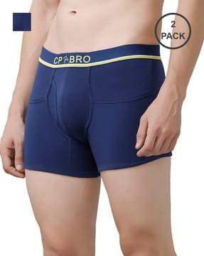 pack of 2 trunks with elasticated waist