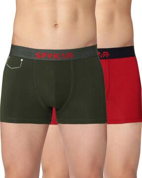 pack of 2 trunks with elasticated waist