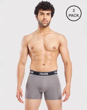 pack of 2 trunks with elasticated waist