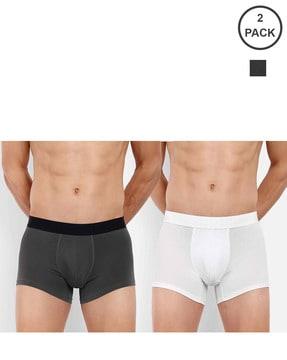 pack of 2 trunks with elasticated waist