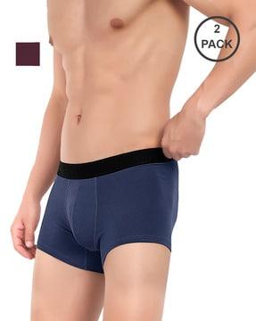 pack of 2 trunks with elasticated waist