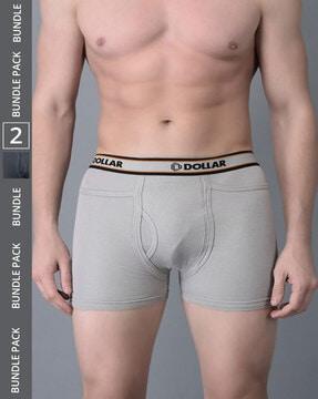 pack of 2 trunks with elasticated waist