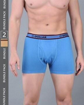 pack of 2 trunks with elasticated waistband