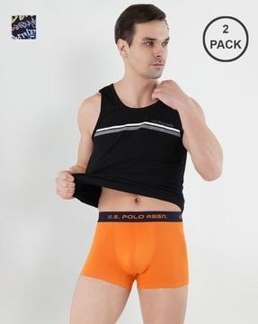 pack of 2 trunks with logo waistband