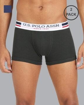 pack of 2 trunks with logo waistband