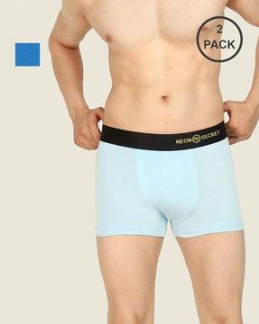 pack of 2 trunks with logo waistband