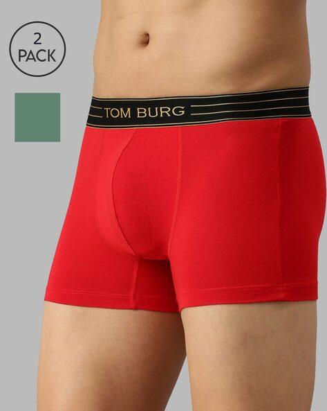 pack of 2 trunks with striped waistband