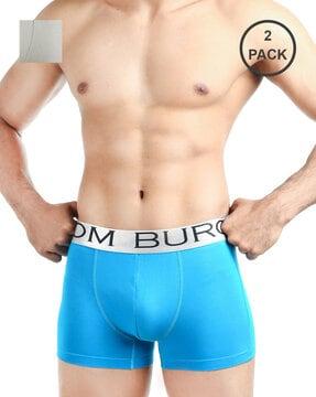 pack of 2 trunks with typographic waistband
