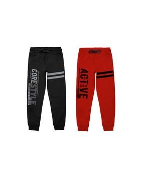 pack of 2 typographic print joggers