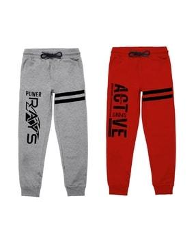 pack of 2 typographic print joggers
