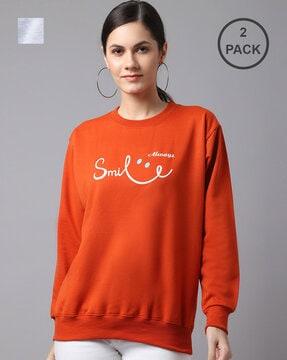 pack of 2 typographic print sweatshirts