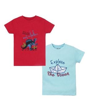 pack of 2 typographic print t-shirts