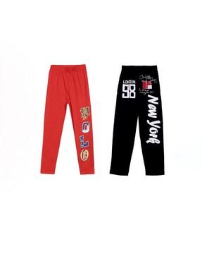 pack of 2 typographic print track pants