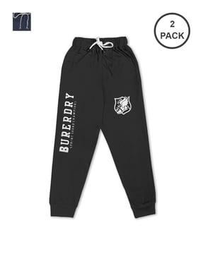 pack of 2 typographic print trackpants