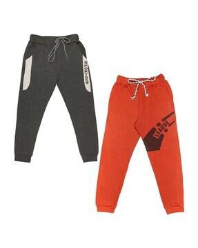 pack of 2 typographic print trackpants