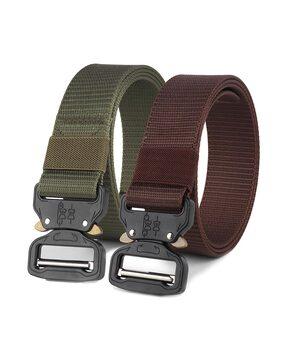 pack of 2 wide belts with push lock closure