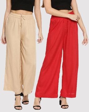 pack of 2 wide-leg drawstring palazzos