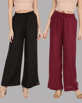 pack of 2 wide-leg drawstring palazzos