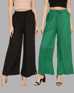 pack of 2 wide-leg drawstring palazzos