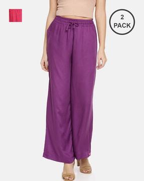 pack of 2 wide leg palazzos