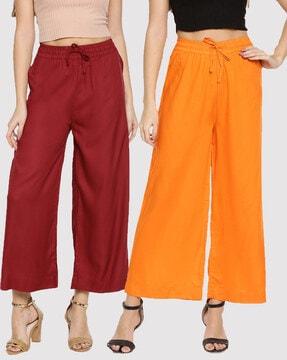 pack of 2 wide leg palazzos