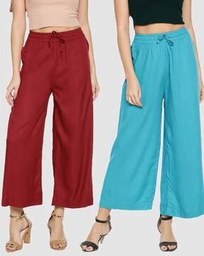 pack of 2 wide leg palazzos