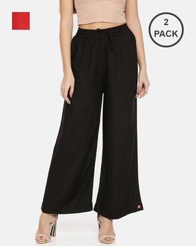 pack of 2 wide leg palazzos