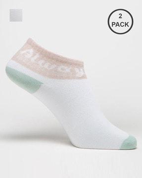 pack of 2 women colourblock everyday socks