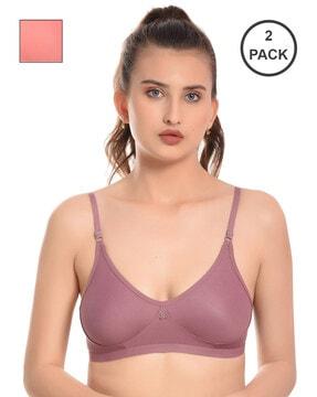 pack of 2 women regular fit t-shirt bra with back closure