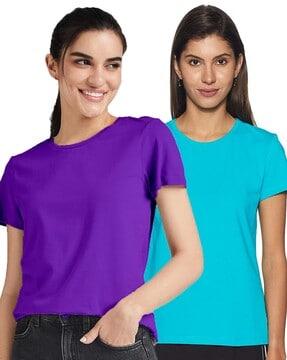 pack of 2 women slim fit top