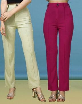 pack of 2 women straight fit pants