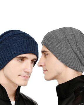 pack of 2 woven beanies