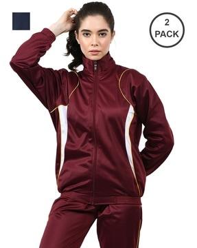 pack of 2 zip-front track jacket with insert pockets