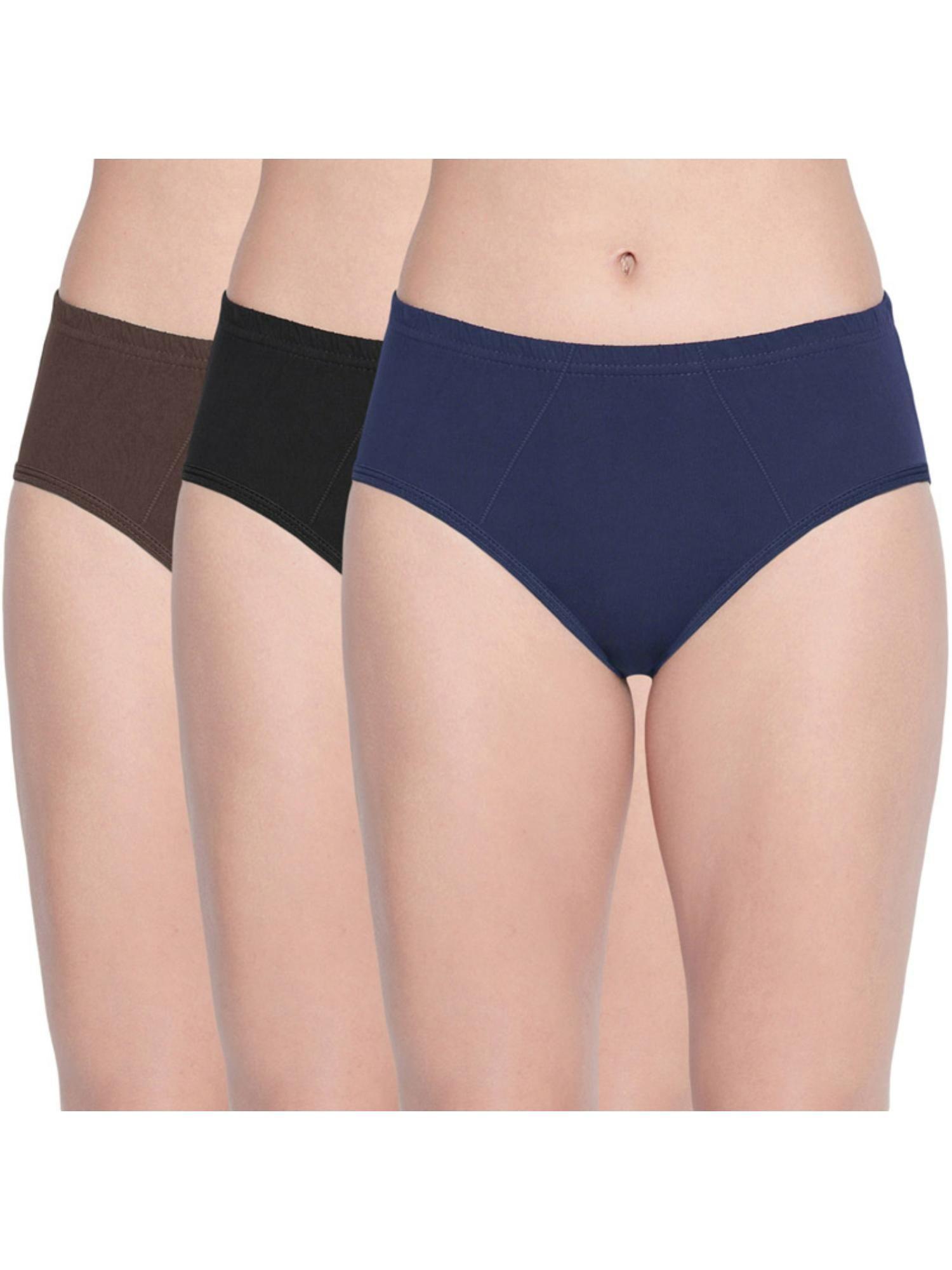 pack of 3 100% cotton classic panties in assorted colors