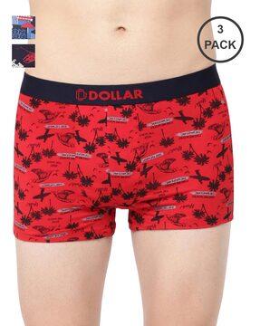 pack of 3 abstract cotton trunks