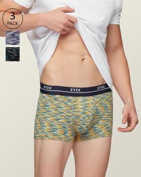 pack of 3 abstract print trunks