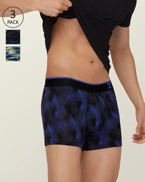 pack of 3 abstract trunks with elasticated waist