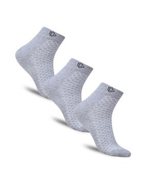 pack of 3 ankle-length liners socks