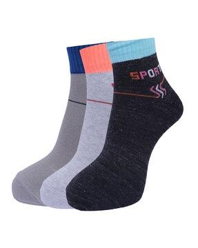 pack of 3 ankle-length socks