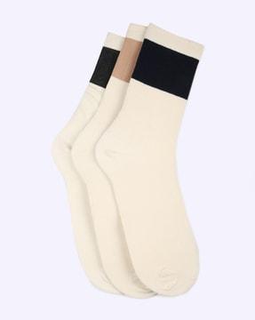 pack of 3 assorted ankle-length socks