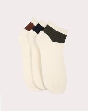 pack of 3 assorted ankle-length socks