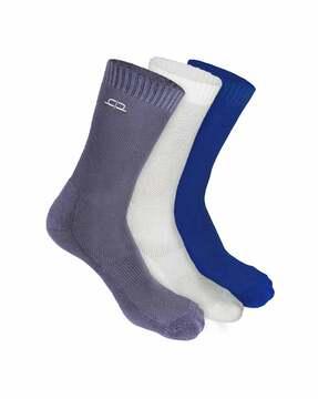 pack of 3 bamboo men crew socks - odour free & breathable