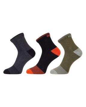 pack of 3 baroque printed ankle-length everyday socks