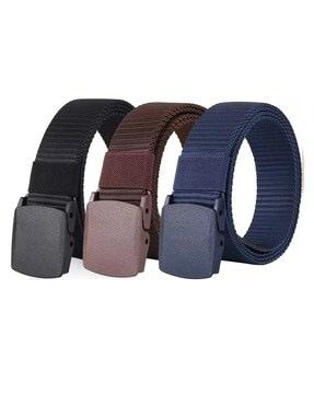 pack of 3 belt with buckle closure