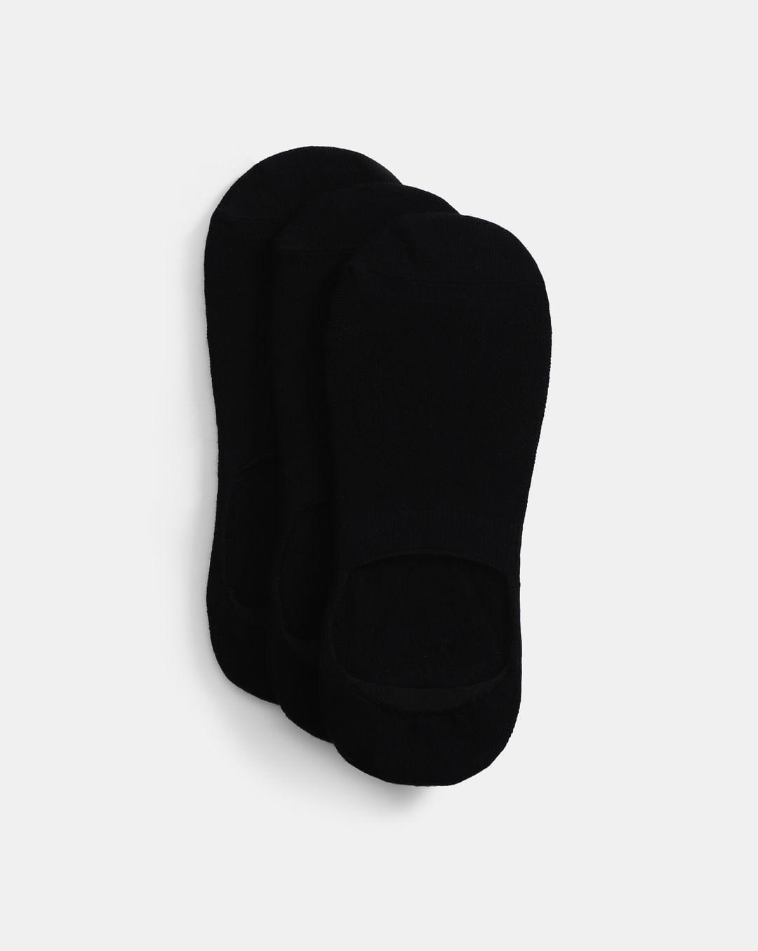 pack of 3 black no-show socks