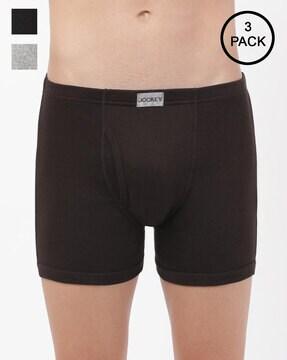 pack of 3 boxer briefs with elasticated waist