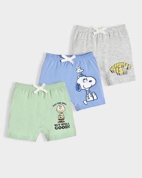 pack of 3 boys graphic print regular fit shorts