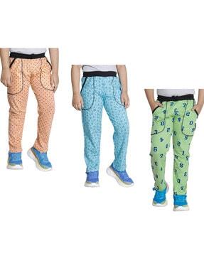 pack of 3 boys printed fitted trackpants