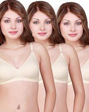 pack of 3 bra with textured detail