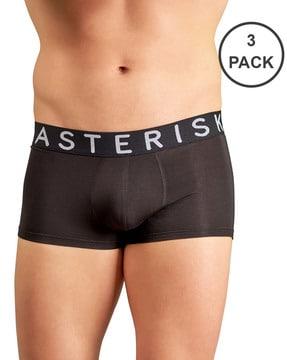 pack of 3 brand print elasticated waist trunks